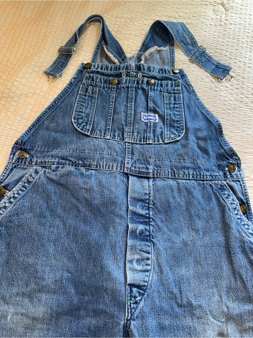 Vintage Grungy Big Smith Classic Workwear Overalls large - Picture 2 of 9